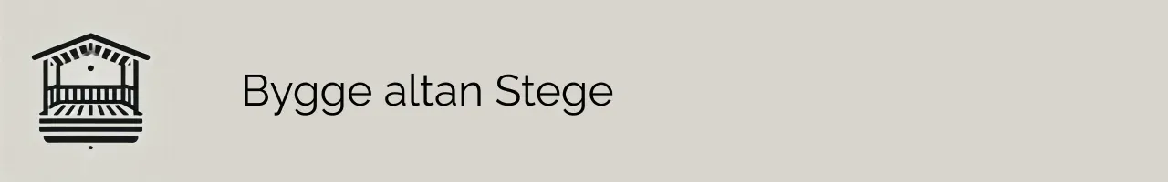 Bygge altan Stege